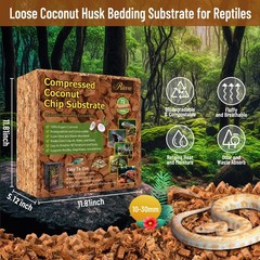 10LB Coconut Chip Substrate for Reptiles, 72 Quart Coconut Fiber Substrate Co…