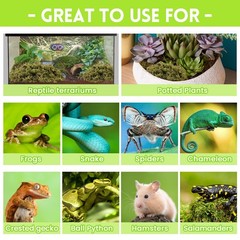 21 OZ Premium Sphagnum Moss for Reptiles- 50QT Natural Live Moss Reptile Moss…