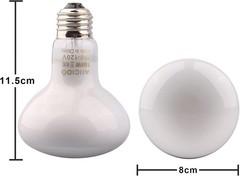 Reptile Basking Light Bulb – 100W Reptile Heat Lamp 2 Pack UVA Daylight Amphi…