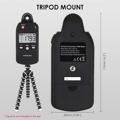 Quantum PAR Meter Full-Spectrum High Precision PPFD Tester for Photosynthetic Ac