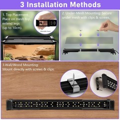 8W LED UVA UVB Light for Reptiles,7.8″ HO UVB 12.0/10.0/5.0/2.0 LED Reptile L…