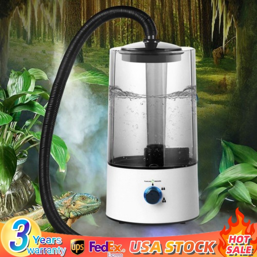 Reptile Fogger Terrariums Humidifier Fog Machine with 4L Tank & Adjustable Hose