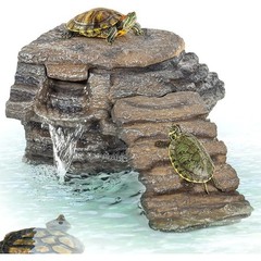 Turtle Tank Filter W/ Basking Platform 3-in-1 Decor Quiet Efficient Waterfall US