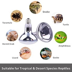 Aiicioo 2 Pack Heat Lamp 150W Simulate Natural Sunlight for Reptiles – Clear