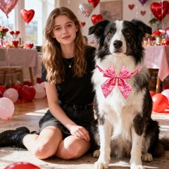 10 PCS Valentines Day Dog Collar Bow Ties Medium Large Adjustable Pet Grooming