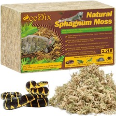 2.2 LB Premium Sphagnum Moss for Reptiles, 50 QT Natural Reptile Moss for Ter…