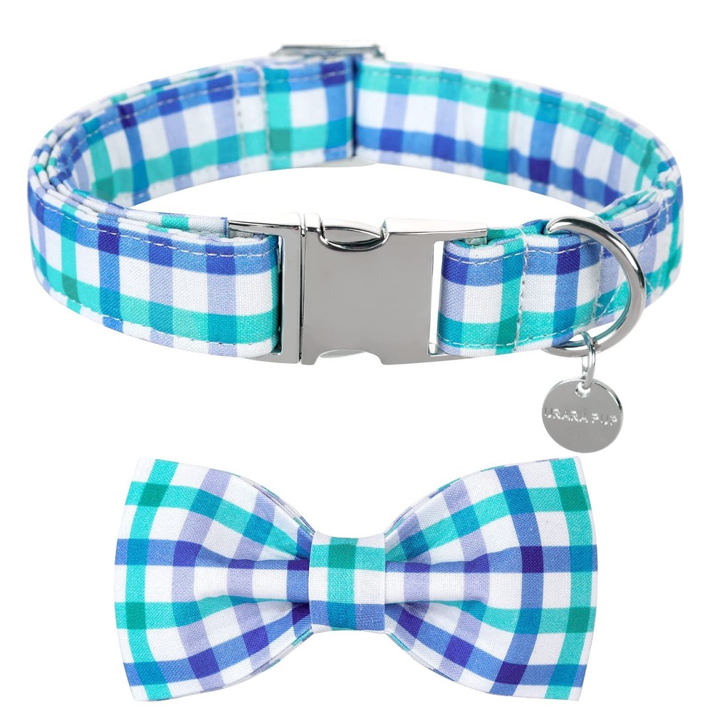 Dog Collar Bow Tie, Comfortable Durable Cotton Bowtie Collar for Medium Girl …