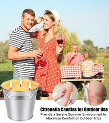 Citronella Candles Outdoor, 2 Pack 32oz Large Citronella Candle 3-Wick Natura…