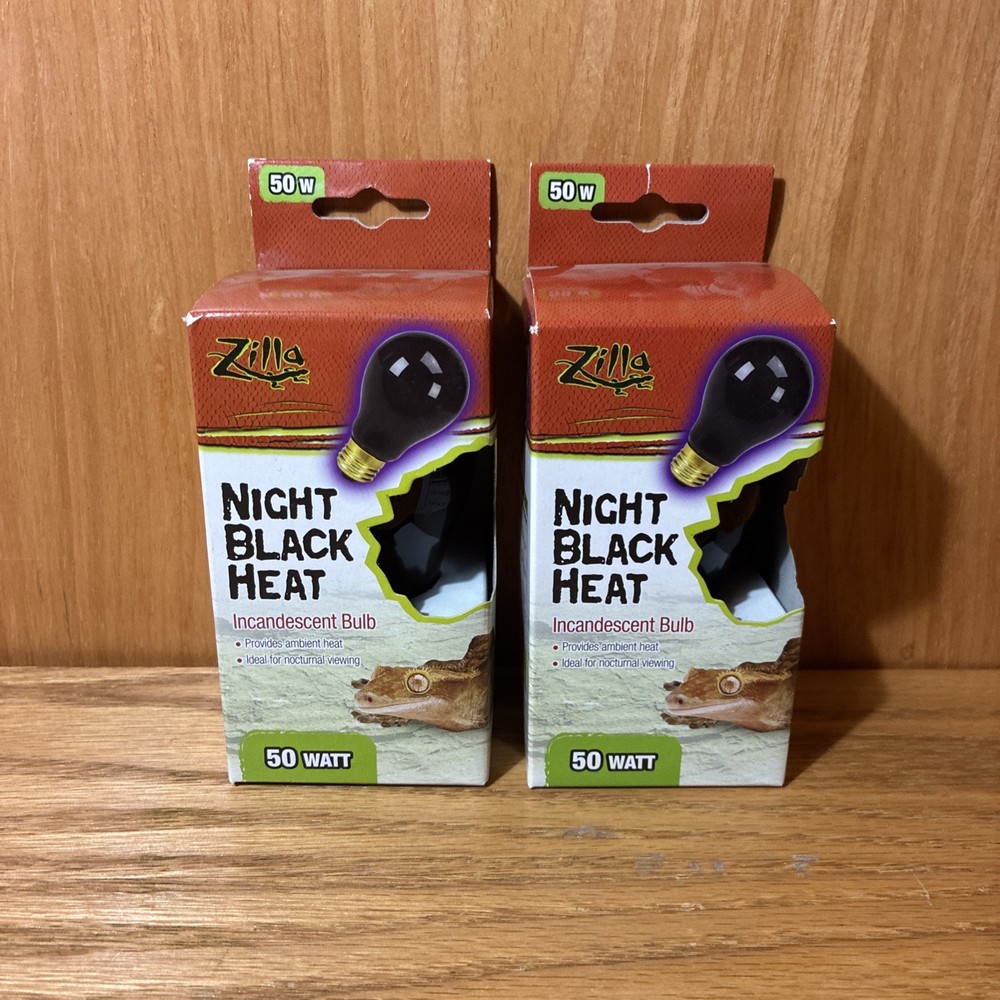 Zilla Incandescent Bulbs Night Black 1ea/50 W 2 Pack (5C)