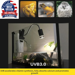 50W Halogen Bulb Included Reptile Heat Lamp Adjustable Gooseneck Aquarium Tank H