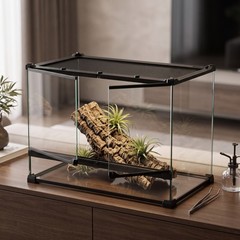 Reptile Terrarium Ventilated Terrarium with Screen Top Reinforced for Pet