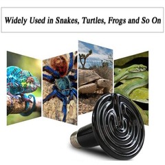 2 Pack 150W Ceramic Heat Emitter Reptile Heat Bulbs for Amphibian Chicken Dog