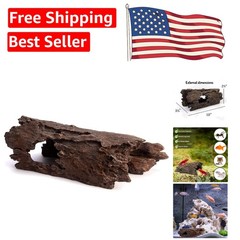 10″ Hollow Log for Reptiles & Fish – Safe, Durable, and Stress-Reducing Decor