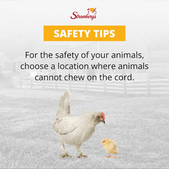Heat Lamp with Safety Switch, Stainless Steel, Chicken Coop, Reptiles, Piglets,