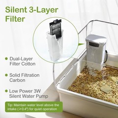 Turtle Tank Acrylic Habitat Kit with Silent Filter & Bottom Drain,UVB Basking…