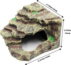 Hermit Crab Hideout Resin Simulation Stone Reptile Cave Hideout Hermit Crab