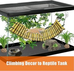 Bearded Dragon Tank Accessories Reptile Climbing Hammock Bridge Lizard Lounger