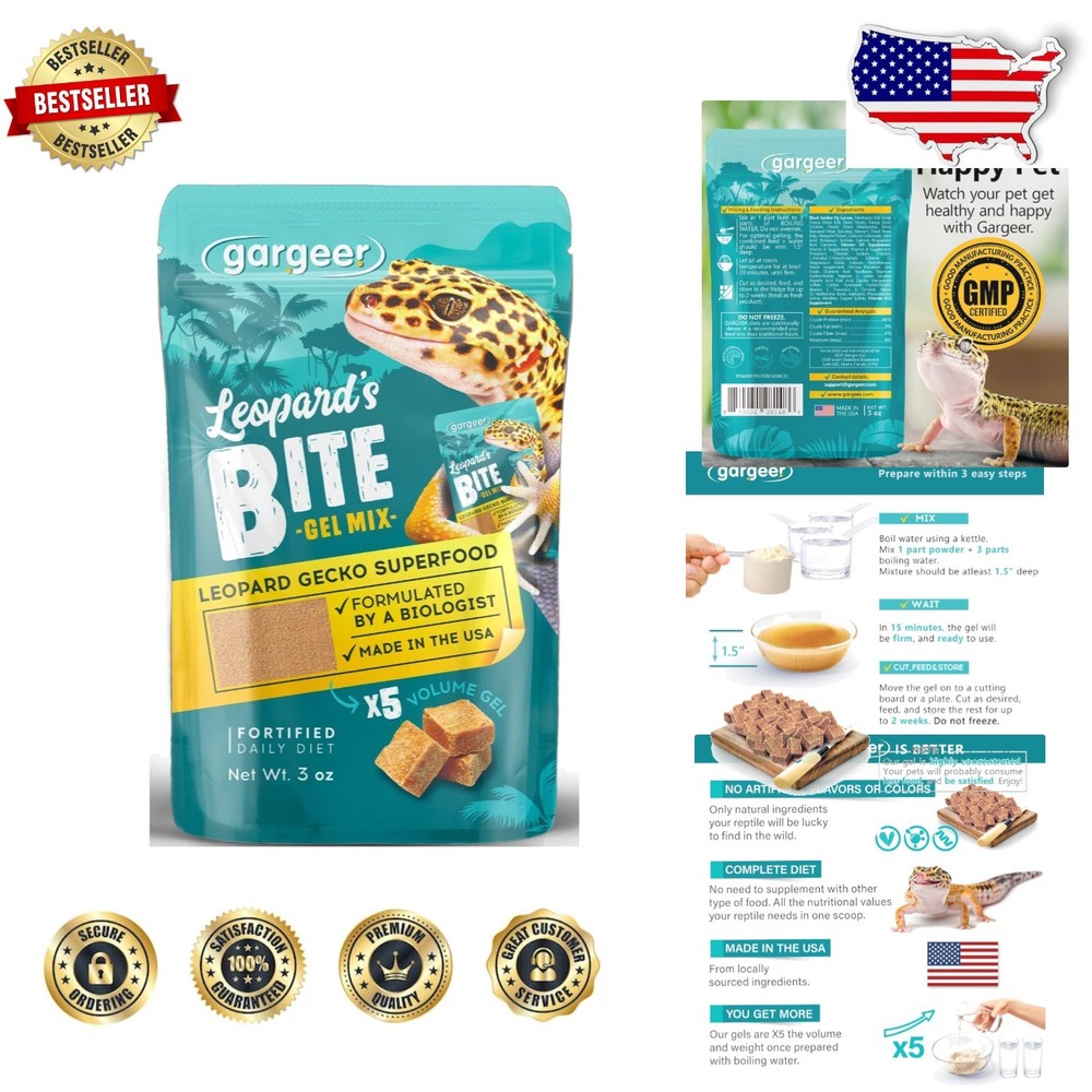 Complete Leopard Gecko Food 3oz Powder – Herpetologist Formulated Diet