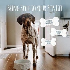 Park Life Designs Pet Bowl | Classic Water (Small, White) Small