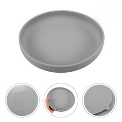 Stable Silicone Plate Elderly Feeding Plate Leakproof Food Eating
