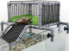 Extra Large Turtle Basking Platform, Heavy-Duty Above Tank Dock & Ramp for Aqua