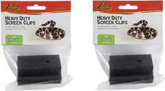 (2 Pack) Reptile Terrarium Covers Heavy Duty Screen Clips, Small 5-29 Gal