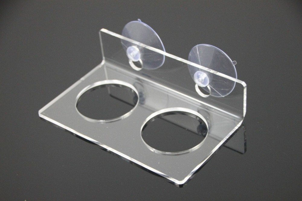 Large Suction Cup Feeding Ledge Double Cup Feeding Dish Crested Gecko Reptile