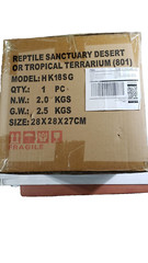 REPTI ZOO Reptile Sanctuary 801 Tank Glass Cage Terrarium 28x28cm 12″ x 12″ x 10