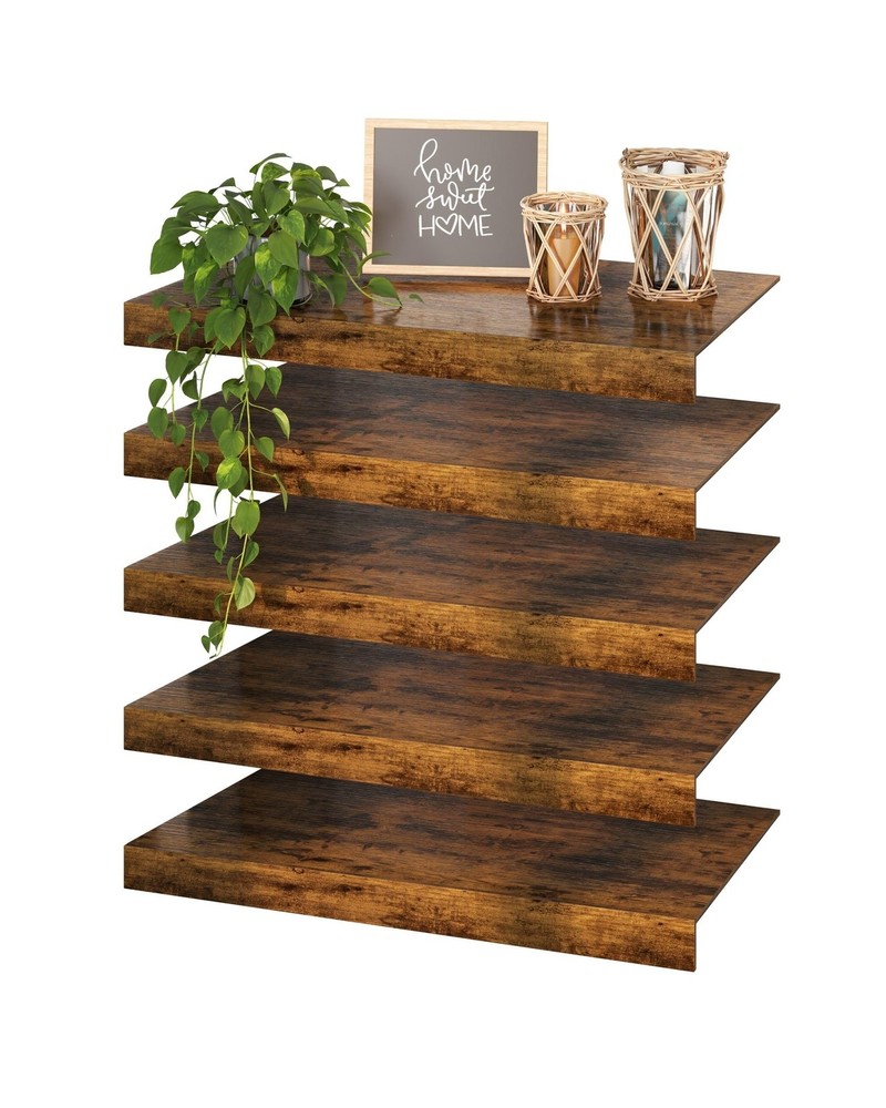 5 Pcs 24×12 Wire Rack Covers for Shelves – Wood Shelf Covers for Wire