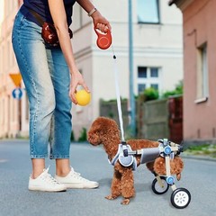 Adjustable Dog Wheelchair for Back Legs Mobility Support Lightweight Pet Wheelch