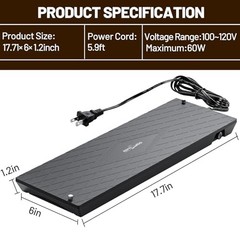 Reptile Heat Panel Adjustable Under Tank Heater
