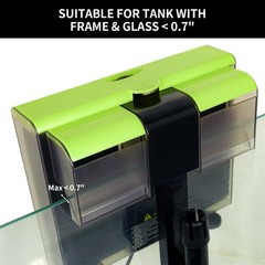 Aquarium Filter- 4 in 1 Double Waterfall U-V Fish Tank Filter for Green Water…