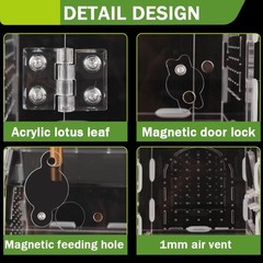 Jumping Spider Enclosure,Premium Acrylic Spider Enclosure – Ideal for Tarantu…