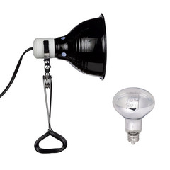 Fluker’s Clamp Lamp with Dimmer, 5.5″ Diameter, 75 W Max + 40W Basking Lamp