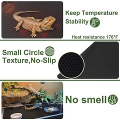 Large Reptile Carpet 24″ x 118″ – Bearded Dragon & Gecko Mat, Snake Bedding, Tor