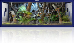 Stackable 85 Gallon Reptile Tank with Colorful Frame & Easy Access Door