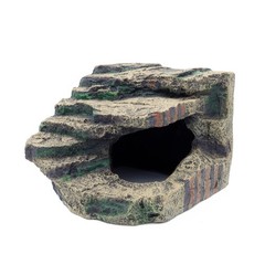 Large Resin Reptile Tank Hideout Cave Habitat Decor for Leopard Gecko, Turtle