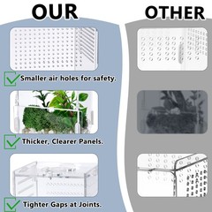 VERTUPET Jumping Spider Enclosure | 360° Clear View | Durable Acrylic