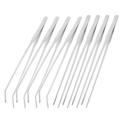 8Pcs Reusable Stainless Steel Feeding Tweezers for Aquarium and Terrarium Use