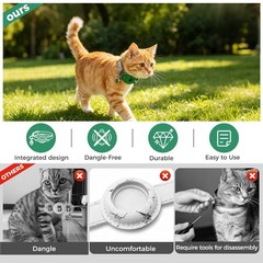 Hawaii AirTag Cat Collar, Breakaway Anti-Suffocation Elastic Kitten Collar wi…