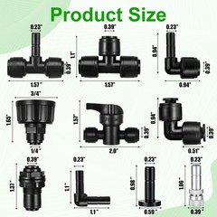 86 Pack 1/4″ Reptile Mister System Reptile Mister Nozzle Kit,360 Degree Adjus…