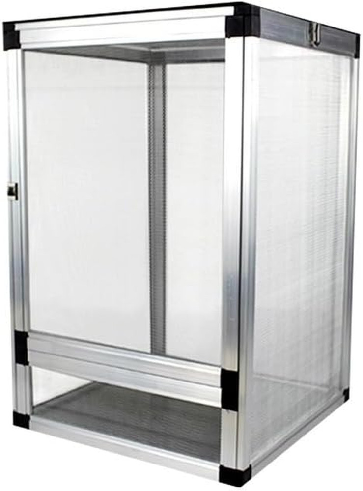 Detachable Reptile Habitat Tank Terrarium Aluminium Air Screen Cage Front Openin
