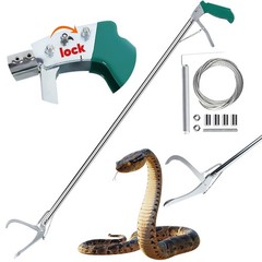 Snake Grabber Tool with Lock, 47″ Professional Snake Tongs Stick Heavy Duty R…