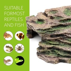 Large Reptile Hide Rock Cave for Bearded Dragons//