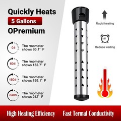 Immersion Water Heater,Anti-scalding Bucket Heater with Stainless Steel Guard…