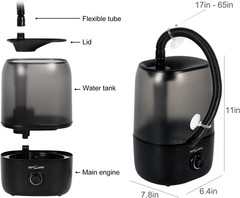 4L Reptile Humidifier, Large Reptile Mister Tank Fogger for Terrarium Vivarium