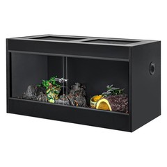 50 Gallon PVC Reptile Tank Enclosure Sliding Door & Top Screen Warm Habitat