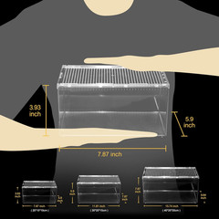 Slide Lid Tank S 11.8X7.8X5.9In and Reptile Terrarium Kit L 15.6“ X 8“ X 10”