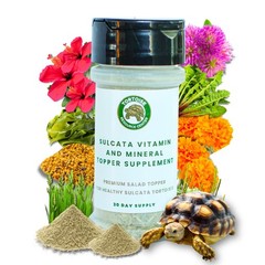 Sulcata Tortoise Calcium & Multivitamin Powder – Herpetologist Formulated Vit…