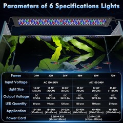 AQQA LED Aquarium Light 30W for 18-24 Inch Fish Tank, 24/7 Mode&DIY Mode Full…